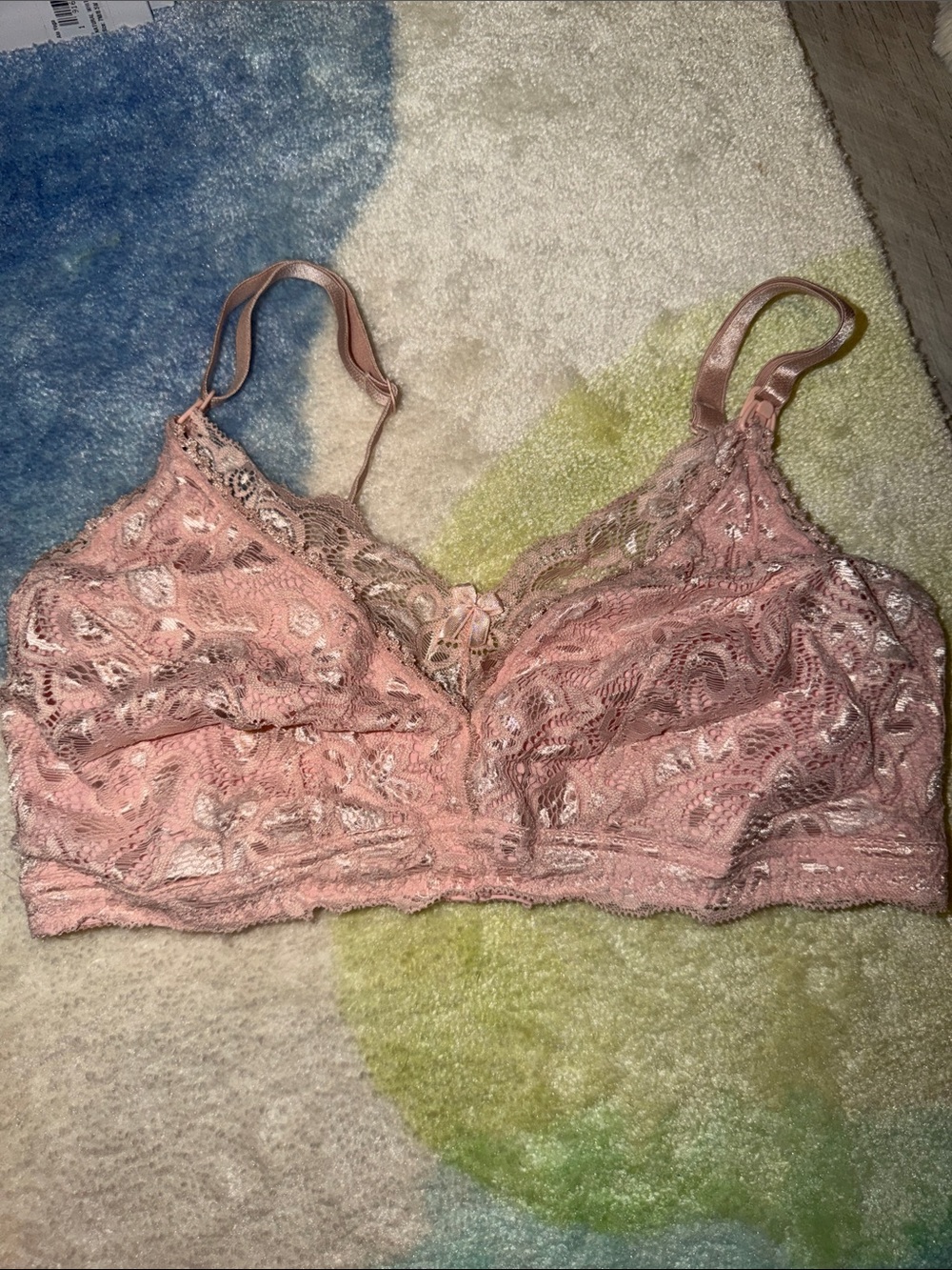 Belabumbum Blush Pink Lace Nursing Bralette
